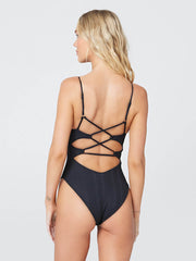 L*Space Gianna One Piece Classic In Black, view 2, click to see full size