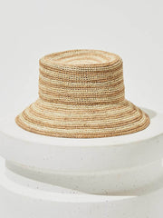 L*Space Isadora Hat In Natural Stripe, view 1, click to see full size