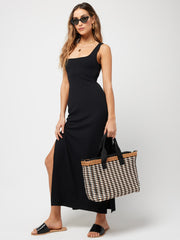 L*Space Mara Dress Love Forever Rib In Black, view 4, click to see full size
