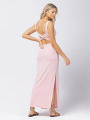 L*Space Mara Dress Love Forever Rib In Rose Quartz, view 2, click to see full size
