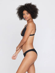 L*Space Eco Chic REPREVE® Sol Bottom Classic In Black, view 4, click to see full size