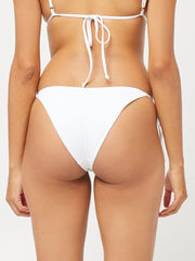 L*Space Pointelle Rib Lennox Bottom in White, view 2, click to see full size