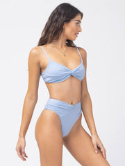 L*Space Shimmer Ringo Top in Sky Blue, view 3, click to see full size