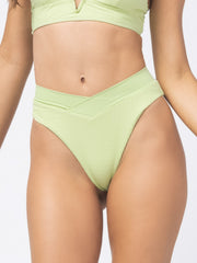 L*Space Pointelle Rib Court Bottom In Mojito, view 1, click to see full size