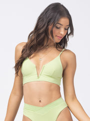L*Space Pointelle Rib Siren Top In Mojito, view 1, click to see full size