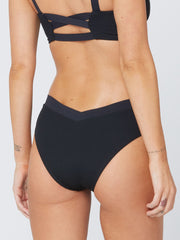 L*Space Ribbed Pratt Bottom In Black, view 2, click to see full size