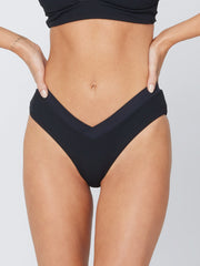 L*Space Ribbed Pratt Bottom In Black, view 1, click to see full size