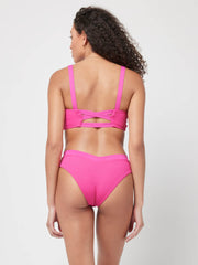 L*Space Ribbed Vera Top In Bougainvillea, view 2, click to see full size