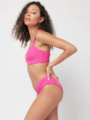 L*Space Ribbed Vera Top In Bougainvillea, view 3, click to see full size