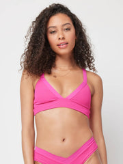L*Space Ribbed Vera Top In Bougainvillea, view 1, click to see full size
