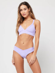 L*Space Ribbed Vera Top In Wisteria, view 4, click to see full size
