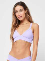 L*Space Ribbed Vera Top In Wisteria, view 1, click to see full size