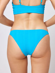 L*Space Pointelle Rib Camacho Bottom In Electric Blue, view 2, click to see full size