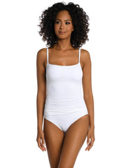 La Blanca Island Goddess Lingerie Maillot In White, view 1, click to see full size
