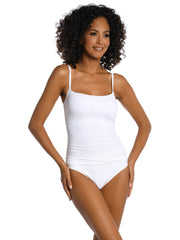 La Blanca Island Goddess Lingerie Maillot In White, view 3, click to see full size