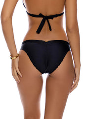 Luli Fama Sequins Full Ruched Back Bottom in Black, view 2, click to see full size