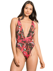 Maaji Safari V-Plunge One Piece in Twister, view 1, click to see full size