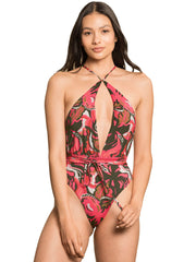 Maaji Safari V-Plunge One Piece in Twister, view 3, click to see full size