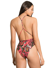 Maaji Safari V-Plunge One Piece in Twister, view 4, click to see full size