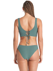 Maaji Allure Triangle Top in Eucalyptus Green, view 2, click to see full size
