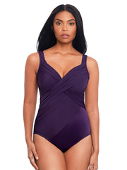 Miraclesuit Rock Solid Revele One Piece In Sangria, view 1, click to see full size