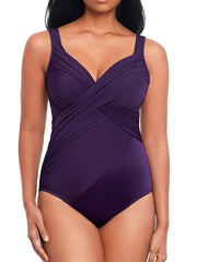 Miraclesuit Rock Solid Revele One Piece In Sangria, view 3, click to see full size