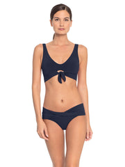 Robin Piccone Ava Twist Bottom Navy, view 3, click to see full size