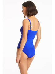 Sea Level Essentials Multifit Singlet in Cobalt, view 2, click to see full size