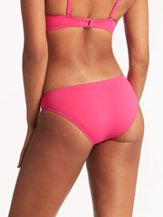 Sea Level Essentials Regular Bikini Bottom In Hot Pink, view 2, click to see full size