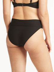 Sea Level Spinnaker Roll Band Bottom in Black, view 2, click to see full size