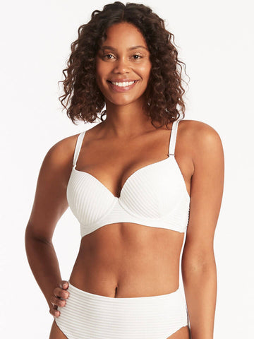 Sea Level Spinnaker Moulded Underwire Bra in White