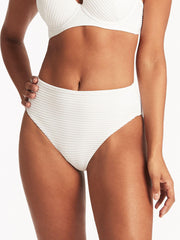 Sea Level Spinnaker Retro High Waist Pant in White, view 1, click to see full size