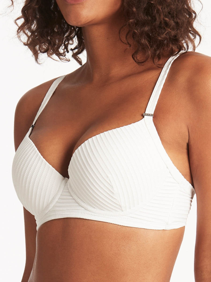 Sea Level Spinnaker Moulded Underwire Bra in White