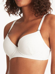 Sea Level Spinnaker Moulded Underwire Bra in White, view 4, click to see full size