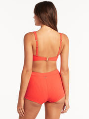 Sea Level Vesper C/D Underwire Cup Top in Tangerine, view 2, click to see full size