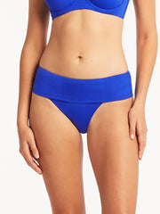 Sea Level Essentials Roll Band Bottom in Cobalt, view 1, click to see full size