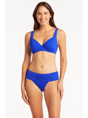 Sea Level Essentials Roll Band Bottom in Cobalt, view 4, click to see full size
