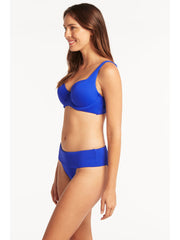 Sea Level Essentials Roll Band Bottom in Cobalt, view 3, click to see full size