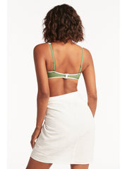Sea Level Overswim Frayed Sarong in White, view 2, click to see full size
