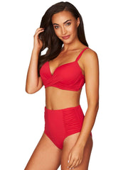 Sea Level Essentials Underwire Bra In Red, view 4, click to see full size