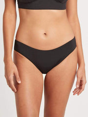 Sea Level Essentials Regular Bikini Bottom in Black, view 1, click to see full size