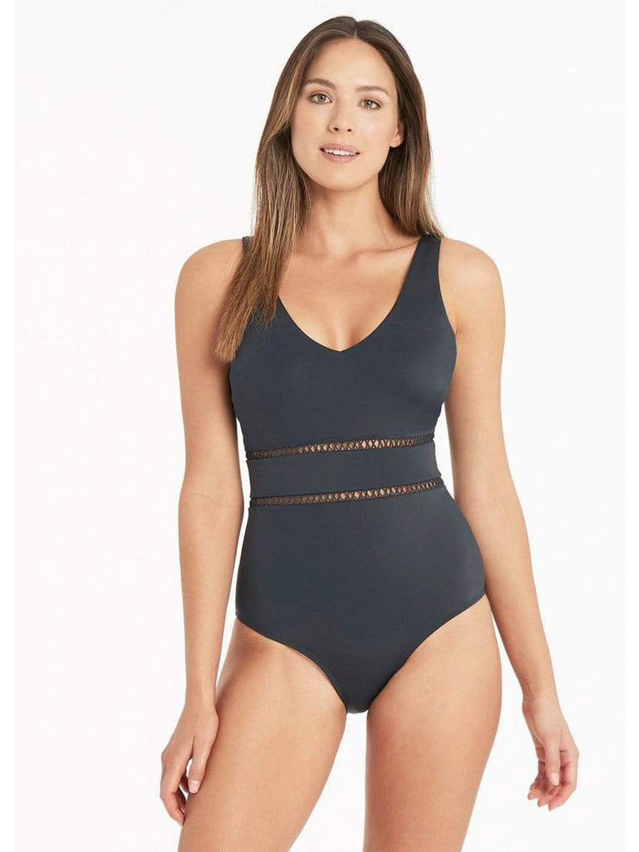 Lola Shimmer Tank D/DD One Piece In Charcoal