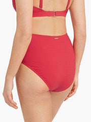 Sea Level Messina High Waist Bottom In Red, view 2, click to see full size