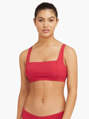 Sea Level Messina Square Neck Bra In Red, view 1, click to see full size