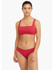 Sea Level Messina Square Neck Bra In Red, view 3, click to see full size