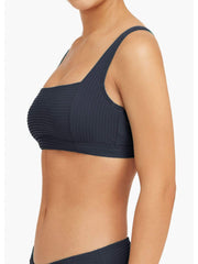 Sea Level Messina Square Neck Bra In Storm Blue, view 4, click to see full size