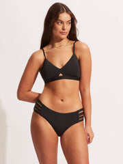 Seafolly Seafolly Collective Hybrid Bralette in Black, view 3, click to see full size