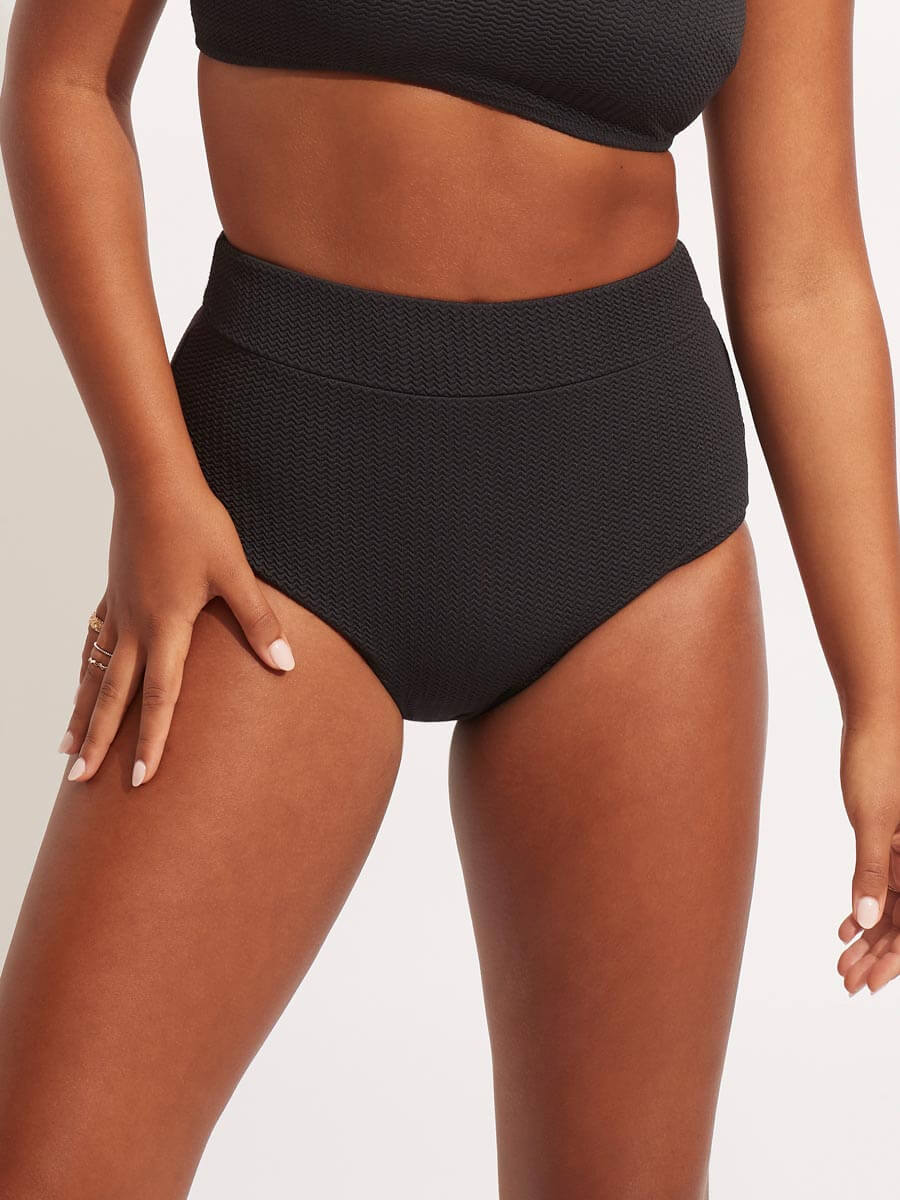 Seafolly Sea Dive High Waisted Pant In Black