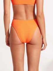 Seafolly Sea Dive High Rise Bottom in Tango, view 2, click to see full size