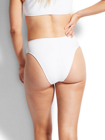 Seafolly Sea Dive High Rise Bottom in White